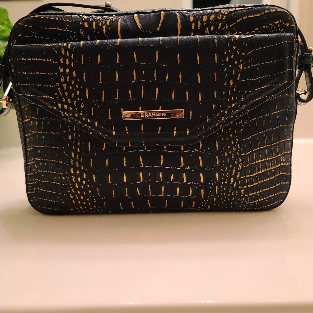 Brahmin Shea Ink Inverness Handbag Crossbody Bag
